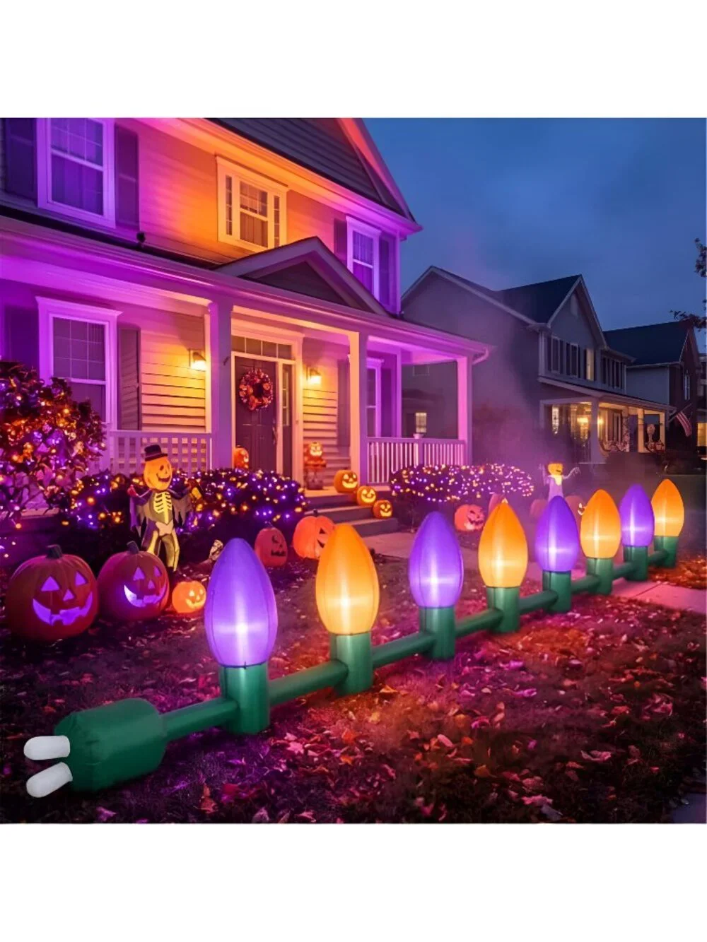 17ft Halloween Giant Inflatable Light Bulb Outdoor Blow up Giant LED